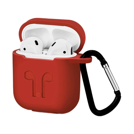 Чохол Silicone Case for Apple AirPods with Carbine Red - ціна, характеристики, відгуки, розстрочка, фото 1