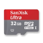 Карта памяти MicroSDHC 32 Gb SanDisk (class 10) with adapter (UHS-I 30Mb/s, 200x)