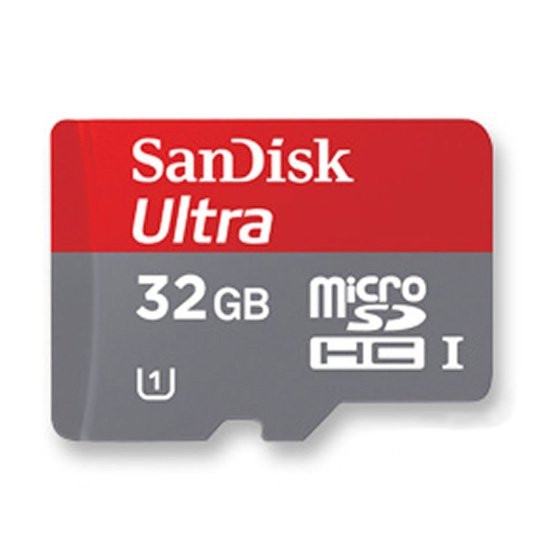 Карта памяти MicroSDHC 32 Gb SanDisk (class 10) with adapter (UHS-I 30Mb/s, 200x) - цена, характеристики, отзывы, рассрочка, фото 1