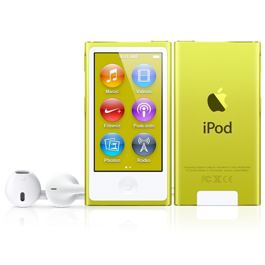 Плеер Apple iPod Nano 7G 16Gb Yellow - цена, характеристики, отзывы, рассрочка, фото 1