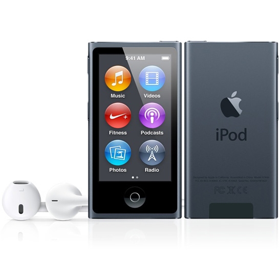 Плеєр Apple iPod Nano 7G 16Gb Black - ціна, характеристики, відгуки, розстрочка, фото 1