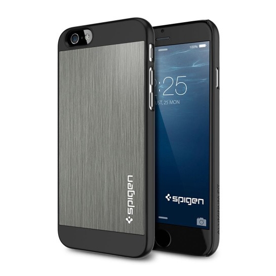 Чехол SGP Case Aluminum Fit Series Space Gray for iPhone 6 * - цена, характеристики, отзывы, рассрочка, фото 1