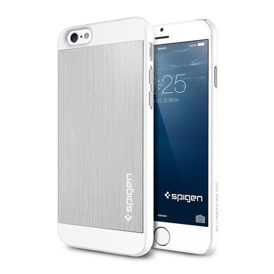 Чехол SGP Case Aluminum Fit Series Satin Silver for iPhone 6 * - цена, характеристики, отзывы, рассрочка, фото 1