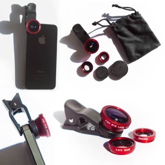 Объектив Universal Clip Fish Eye 180°/Wide 0.67x/Macro Lens for Mobile Phone Black/Red - цена, характеристики, отзывы, рассрочка, фото 8