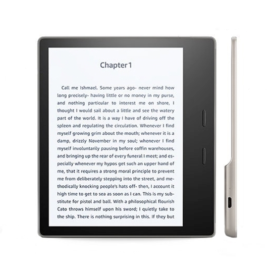 Електронна книга Amazon Kindle Oasis Wi-Fi 7" 8 Gb Silver 2017 - ціна, характеристики, відгуки, розстрочка, фото 1