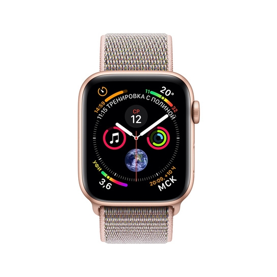 Смарт-часы Apple Watch Series 4 40mm Gold Aluminum Case with Pink Sand Sport Loop - цена, характеристики, отзывы, рассрочка, фото 2