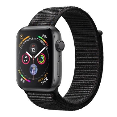 Смарт-часы Apple Watch Series 4 44mm Space Gray Aluminum Case with Black Sport Loop - цена, характеристики, отзывы, рассрочка, фото 1
