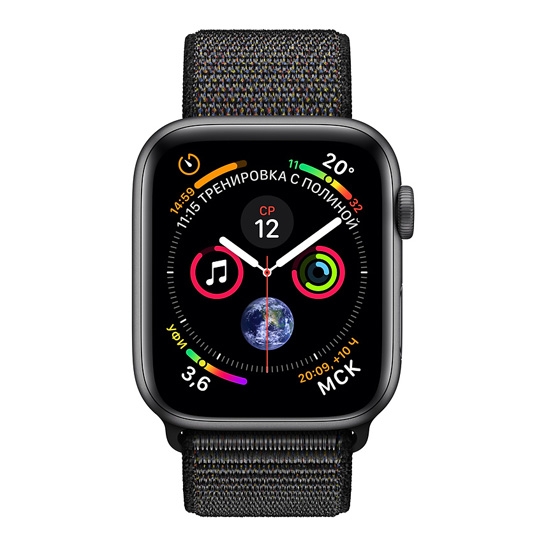Смарт-годинник Apple Watch Series 4 44mm Space Gray Aluminum Case with Black Sport Loop - ціна, характеристики, відгуки, розстрочка, фото 2