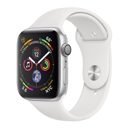 Смарт-годинник Apple Watch Series 4 44mm Silver Aluminum Case with White Sport Band