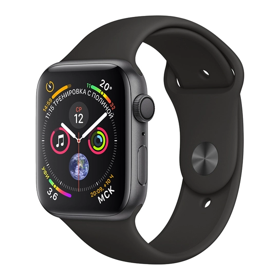Смарт-часы Apple Watch Series 4 44mm Space Gray Aluminum Case with Black Sport Band