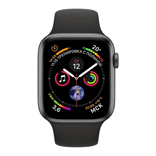 Смарт-годинник Apple Watch Series 4 44mm Space Gray Aluminum Case with Black Sport Band - ціна, характеристики, відгуки, розстрочка, фото 3
