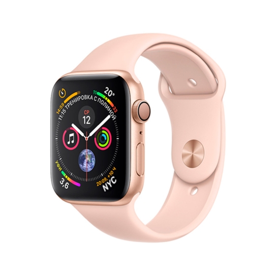 Смарт-годинник Apple Watch Series 4 40mm Gold Aluminum Case with Pink Sand Sport Band - ціна, характеристики, відгуки, розстрочка, фото 1