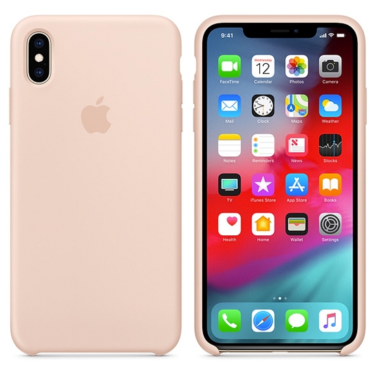 Чехол Apple Silicone Case for iPhone XS Max Pink Sand - цена, характеристики, отзывы, рассрочка, фото 3