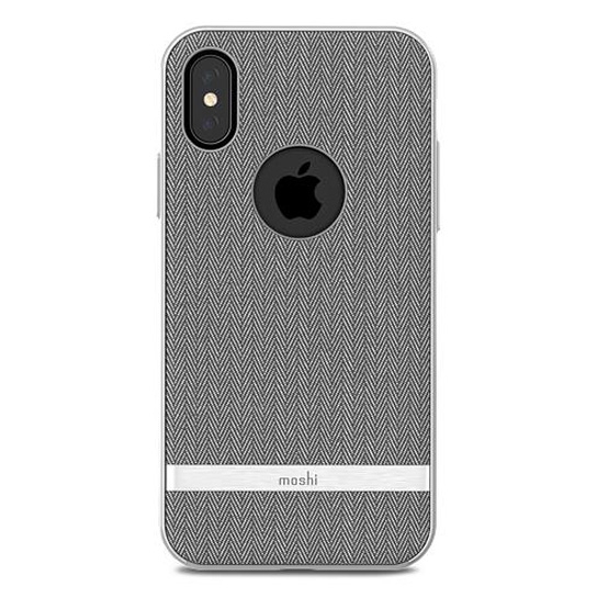 Чехол Moshi Vesta Textured Hardshell Case Herringbone Gray for iPhone X - цена, характеристики, отзывы, рассрочка, фото 1
