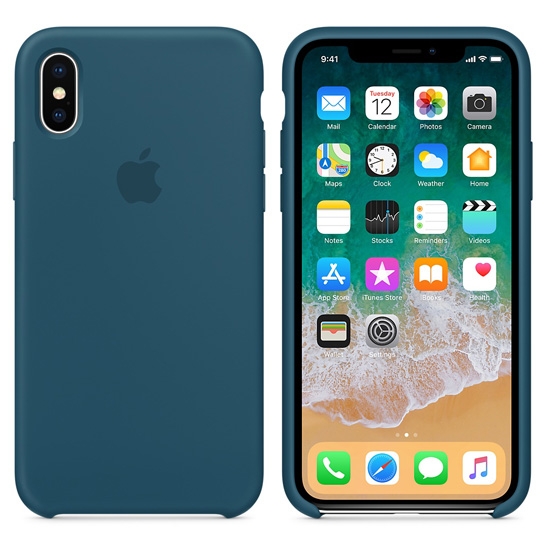Чохол Apple Silicone Case for iPhone X Cosmos Blue - ціна, характеристики, відгуки, розстрочка, фото 2