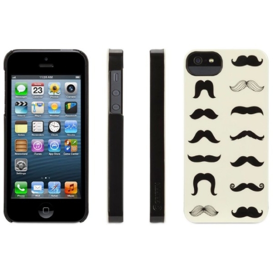 Чохол Griffin Mustachio Case for iPhone 5/5S/SE Black/Ecu * - ціна, характеристики, відгуки, розстрочка, фото 2