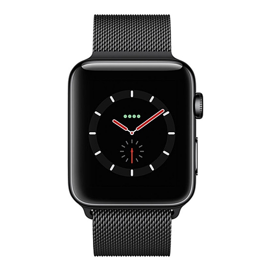 Смарт Часы Apple Watch Series 3 + LTE 42mm Space Black Stainless Steel Case with Space Black Milanes - цена, характеристики, отзывы, рассрочка, фото 2