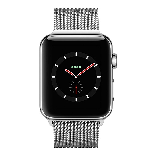 Смарт Годинник Apple Watch Series 3 + LTE 42mm Stainless Steel Case with Milanese Loop - ціна, характеристики, відгуки, розстрочка, фото 2