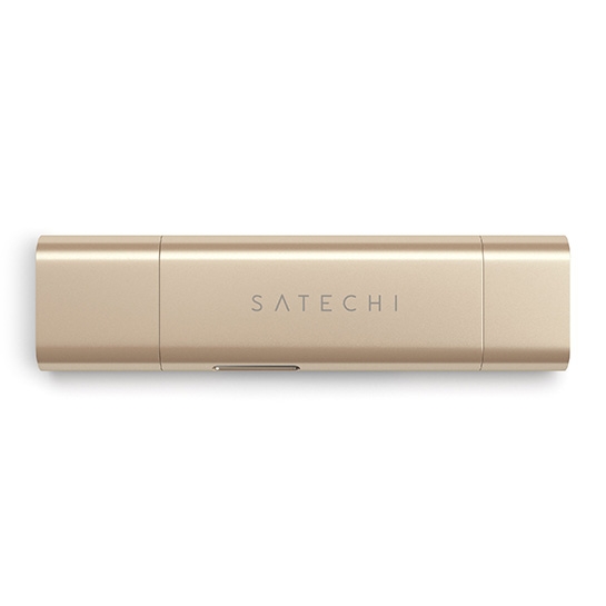 Переходник Satechi Aluminum Type-C USB 3.0 and Micro/SD Card Reader Gold - цена, характеристики, отзывы, рассрочка, фото 4