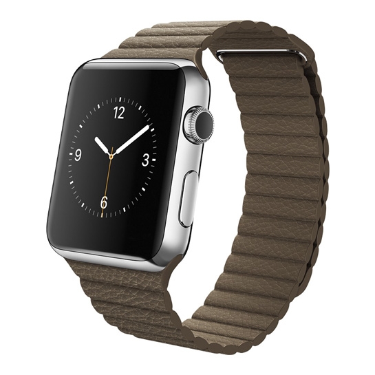 Смарт Часы Apple Watch 42mm Stainless Steel Case Light Brown Leather Loop - цена, характеристики, отзывы, рассрочка, фото 1