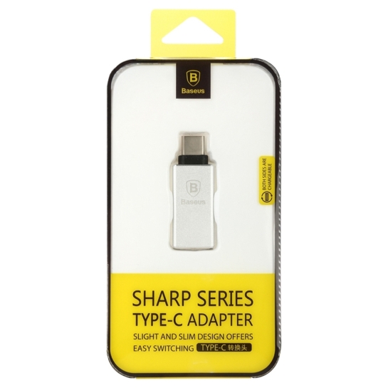 Перехідник Baseus Type-C Adapter Sharp Series for Macbook Silver - ціна, характеристики, відгуки, розстрочка, фото 4