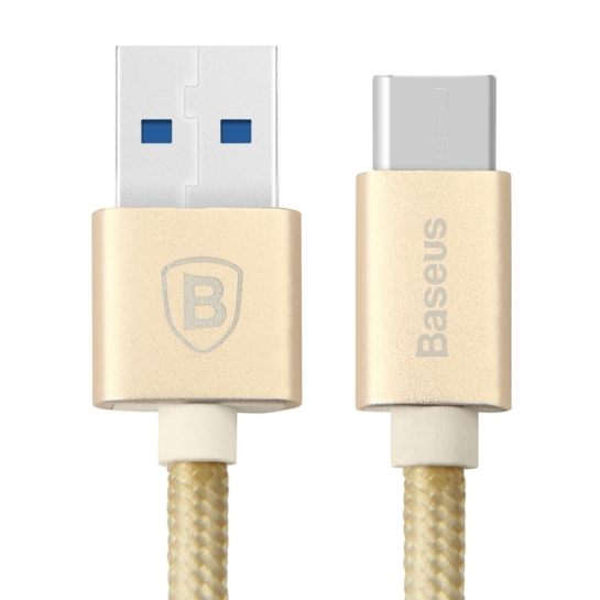 Кабель Baseus Type-C Charging Data Cable Sharp Series for Macbook 1m Gold - ціна, характеристики, відгуки, розстрочка, фото 3
