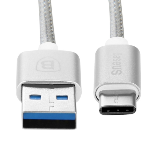 Кабель Baseus Type-C Charging Data Cable Sharp Series for Macbook 1m Silver - цена, характеристики, отзывы, рассрочка, фото 2
