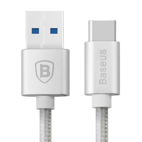 Кабель Baseus Type-C Charging Data Cable Sharp Series for Macbook 1m Silver - цена, характеристики, отзывы, рассрочка, фото 3