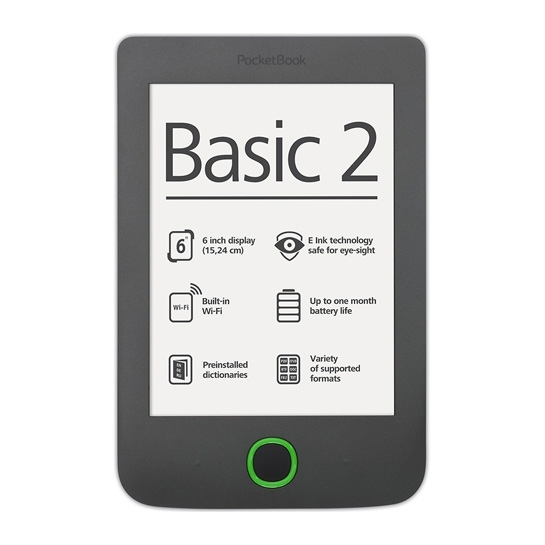 Електронна книга PocketBook 614 Basic 2 Grey - ціна, характеристики, відгуки, розстрочка, фото 1