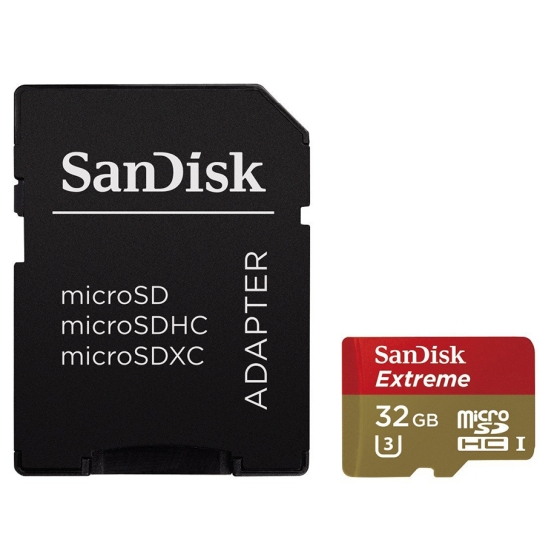 Карта памяти MicroSDHC 32 Gb SanDisk (class 10) with adapter (UHS-I U3 60Mb/s, 400x) 4K Ultra HD - цена, характеристики, отзывы, рассрочка, фото 3