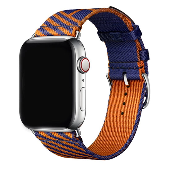 Ремешок Hermes Jumping Single Tour for Apple Watch 42mm/44mm Bleu Saphir/Orange