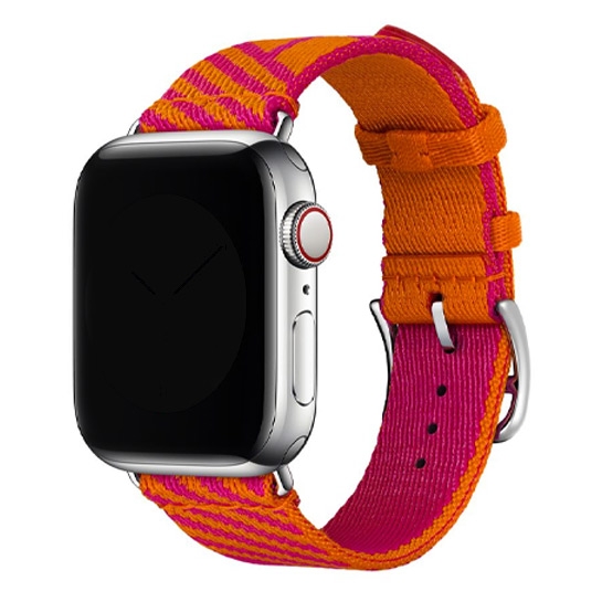 Ремінець Hermes Jumping Single Tour for Apple Watch 42mm/44mm Orange/Rose Mexico - цена, характеристики, отзывы, рассрочка, фото 1