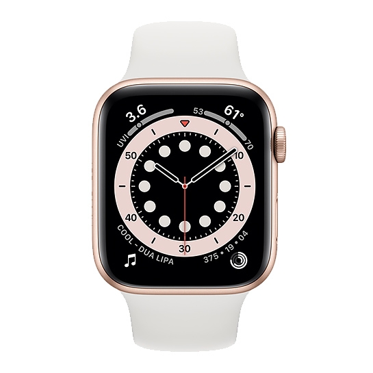 Смарт-годинник Apple Watch Series 6 44mm Gold Aluminum Case with White Sport Band - ціна, характеристики, відгуки, розстрочка, фото 2