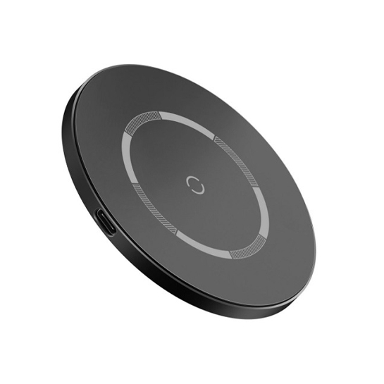 Бездротовий зарядний пристрій Baseus Simple Magnetic 15W Wireless Charger Black - цена, характеристики, отзывы, рассрочка, фото 1
