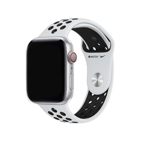 Ремінець Apple Nike Sport Band for Apple Watch 38mm/40mm Pure Platinum/Black - цена, характеристики, отзывы, рассрочка, фото 1