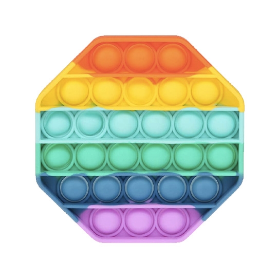Антистрес Pop IT Octagon Rainbow - ціна, характеристики, відгуки, розстрочка, фото 1