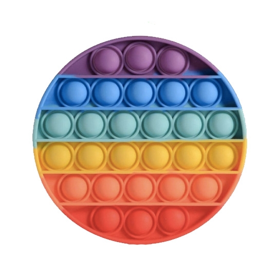 Антистрес Pop IT Round Rainbow - ціна, характеристики, відгуки, розстрочка, фото 1