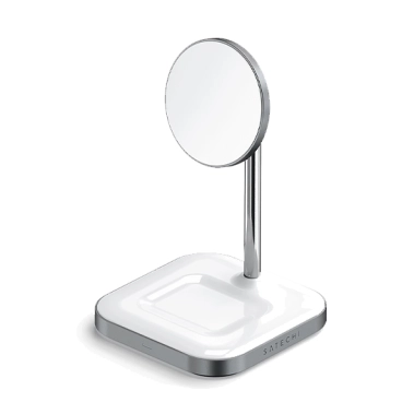 Бездротовий зарядний пристрій Satechi Aluminum 2 in 1 Magnetic Wireless Charging Stand Space Grey - цена, характеристики, отзывы, рассрочка, фото 1