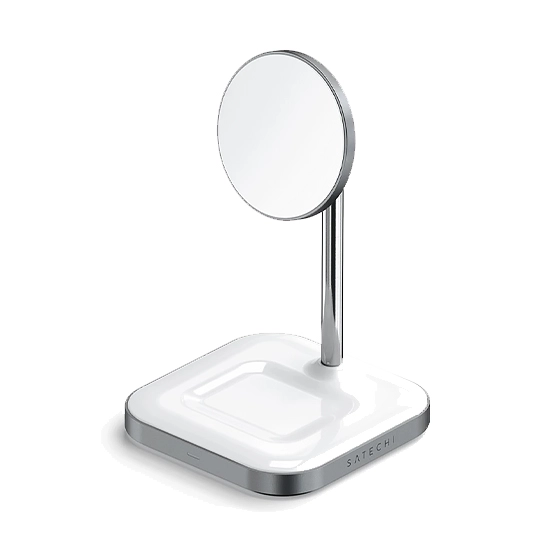 Беспроводное зарядное устройство Satechi Aluminum 2 in 1 Magnetic Wireless Charging Stand Space Grey