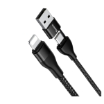 Кабель Baseus 2-in-1 Lightning to USB/Type-C 18W Cable (1m) Black