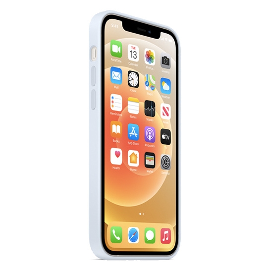 Чехол Apple Silicone Case with MagSafe for iPhone 12/12 Pro Cloud Blue - цена, характеристики, отзывы, рассрочка, фото 4