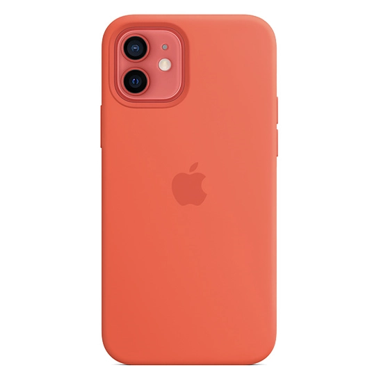 Чехол Apple Silicone Case with MagSafe for iPhone 12/12 Pro Electric Orange