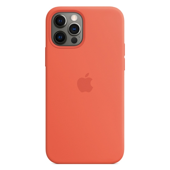 Чохол Apple Silicone Case with MagSafe for iPhone 12/12 Pro Electric Orange - ціна, характеристики, відгуки, розстрочка, фото 2