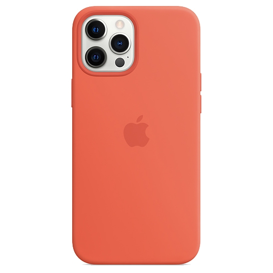Чохол Apple Silicone Case with MagSafe for iPhone 12 Pro Max Electric Orange - цена, характеристики, отзывы, рассрочка, фото 1