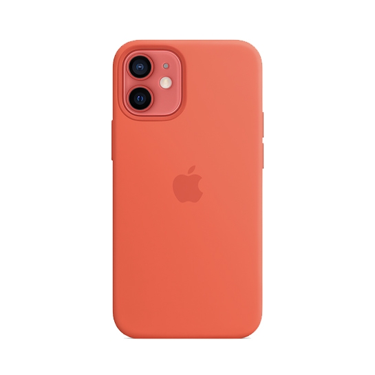 Чехол Apple Silicone Case with MagSafe for iPhone 12 Mini Electric Orange - цена, характеристики, отзывы, рассрочка, фото 1