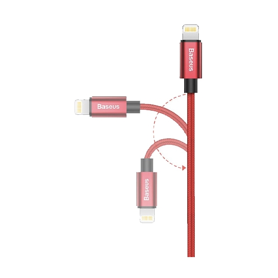 Кабель Baseus Simple Version of AntiLa MFI Lightning to USB Cable (1m) Red - цена, характеристики, отзывы, рассрочка, фото 2