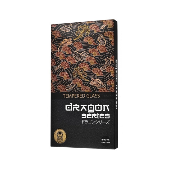 Стекло Kaiju Dragon Full 3D Crystal for iPhone X/XS/11Pro Front Black