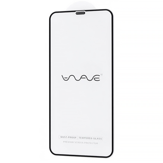 Стекло Wave Full 2.5D Dust Proof for iPhone 12 Pro Max Front Black - цена, характеристики, отзывы, рассрочка, фото 1