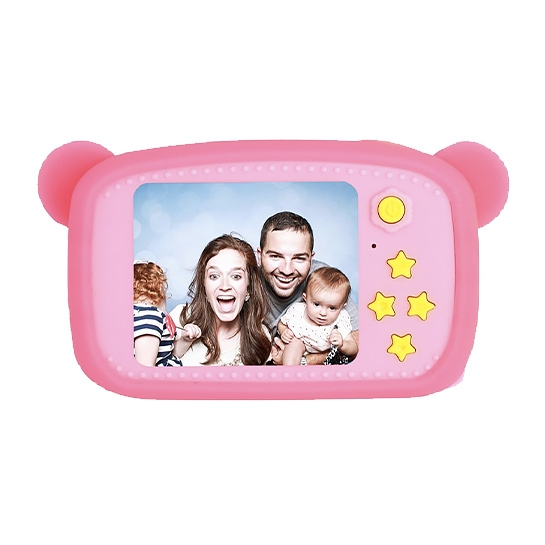 Дитячий Цифровий Фотоапарат Smart Kids Cam TOY 9 PLUS Bear Pink - ціна, характеристики, відгуки, розстрочка, фото 2