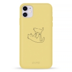 Чехол Pump Silicone Minimalistic Case for iPhone 11 Cat on Cat #